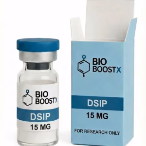 DSIP 15mg research grade synthetic peptide vial, laboratory reference, EU stock by BioBoostX