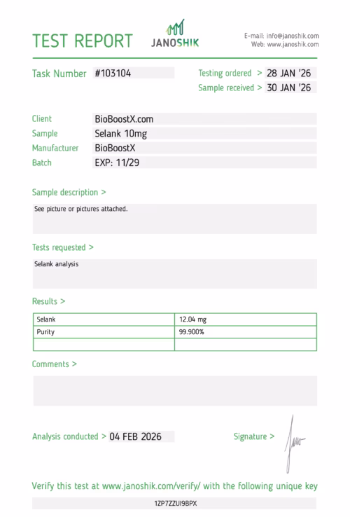 Selank CoA BioboostX