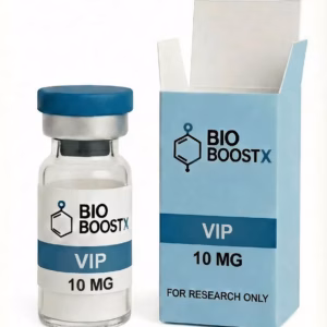 VIP 10mg peptide sealed research-grade lyophilized powder vial for laboratory HPLC and LC-MS/MS peptide identity indexing EU stock BioBoostX