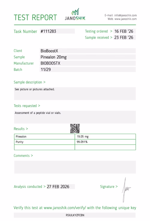 Pinealon 20mg CoA BioboostX